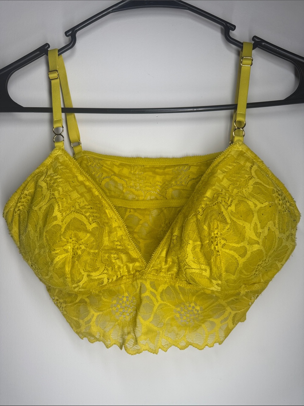 Aerie Yellow Women's Lace Bralette